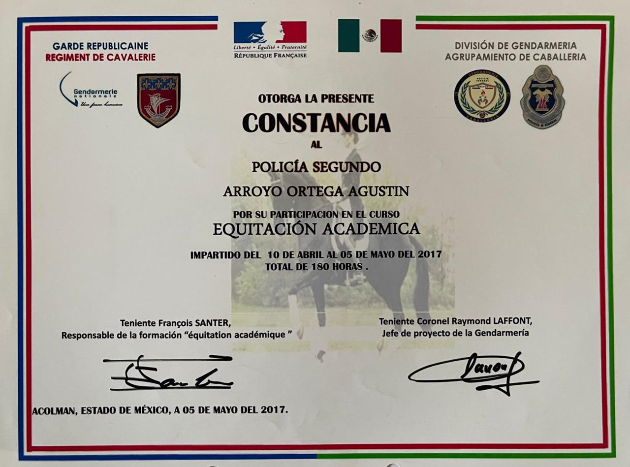 Constancia Equitación Académica